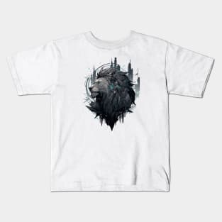 Cyber punk lion Kids T-Shirt